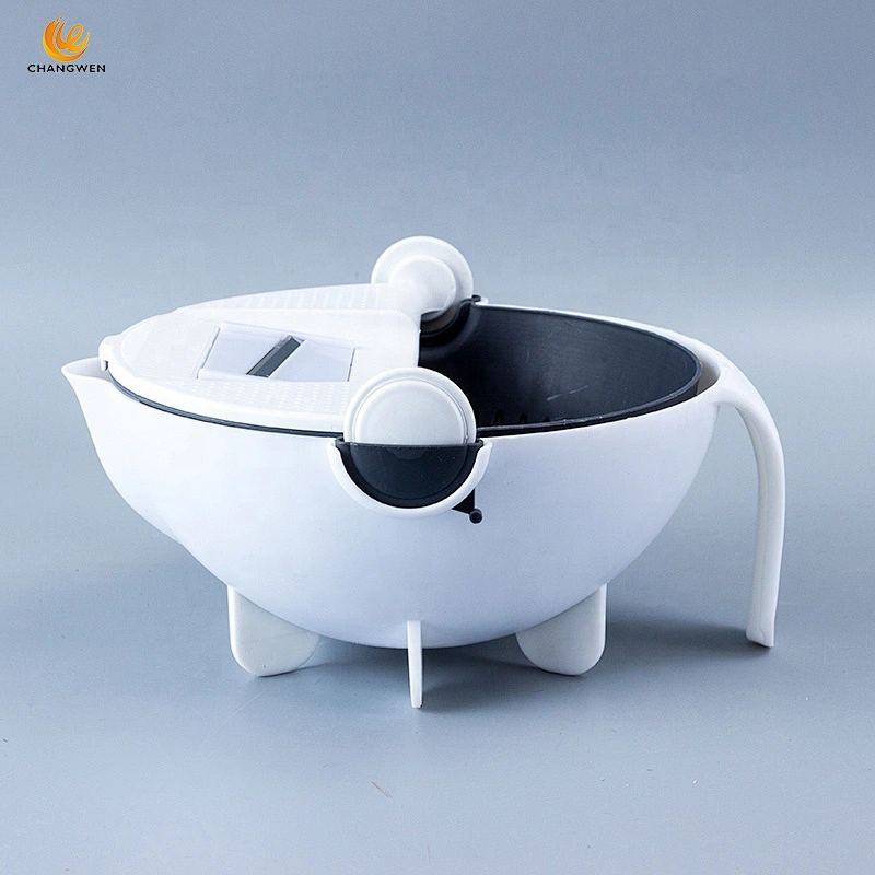 9 in 1 Multifunction Magic Rotate Vegetable Slicer Portable Chopper Grater Vegetable Cutter with Drain Basket