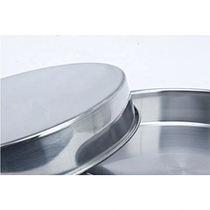 Mirror polished oven round stainless steel baking tray cake pan