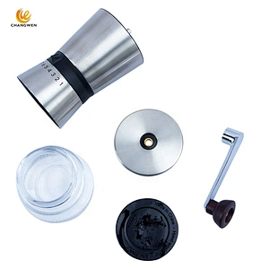 Portable conical burr hand bean manual grinder coffee, wholesale stainless steel manual mill coffee grinder