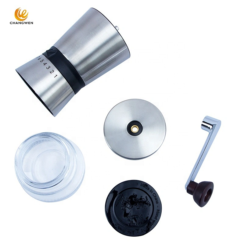 Portable conical burr hand bean manual grinder coffee, wholesale stainless steel manual mill coffee grinder