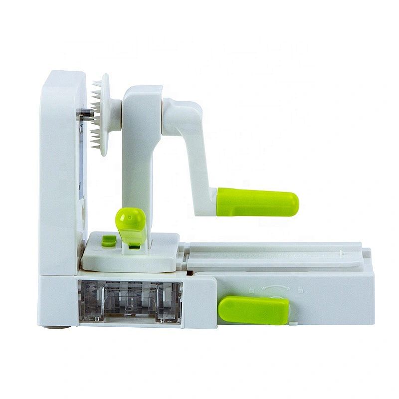 Kitchenware Plastic Vegetable Chopper Tools Manual spiral vegetable cutter and slicer With 5 Blades