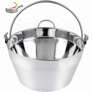 Stainless steel jam pot jam bucket with handle