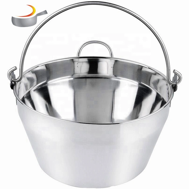 Stainless steel jam pot jam bucket with handle