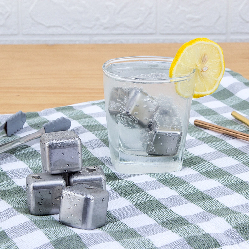 Food Grade Stainless Steel 304 Reusable Drink Coolers Metal Ice Cubesreusable ice cubes