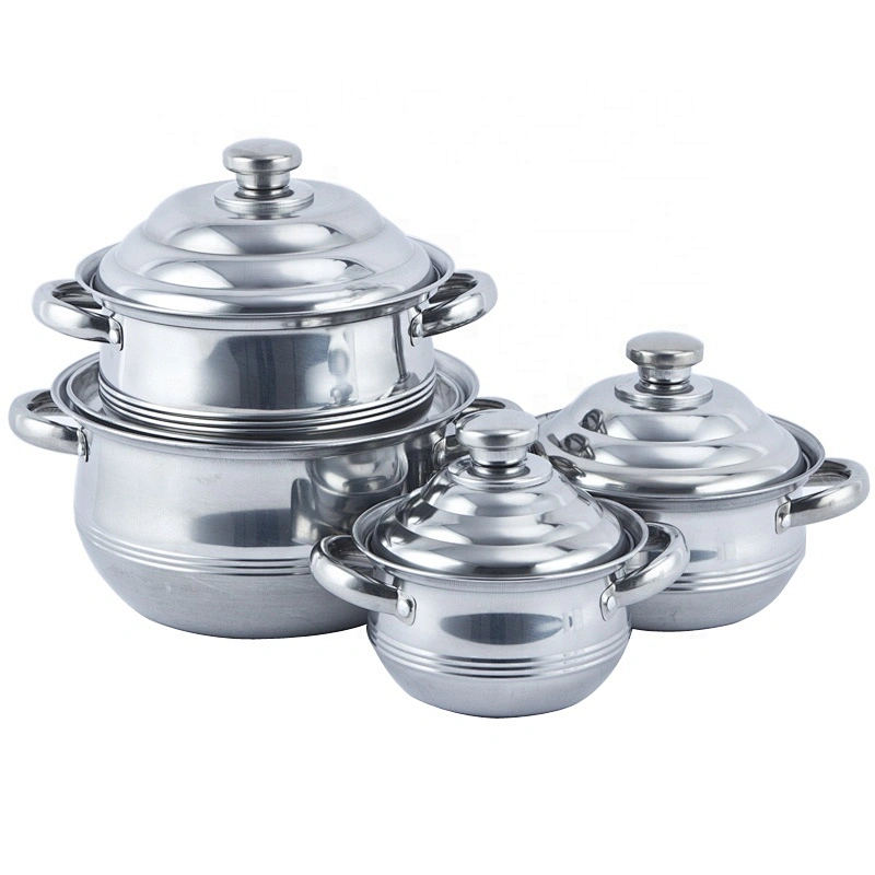 8pcs colorful casserole pots China Cookware Cooking Pot Stainless Steel Cookware Sets