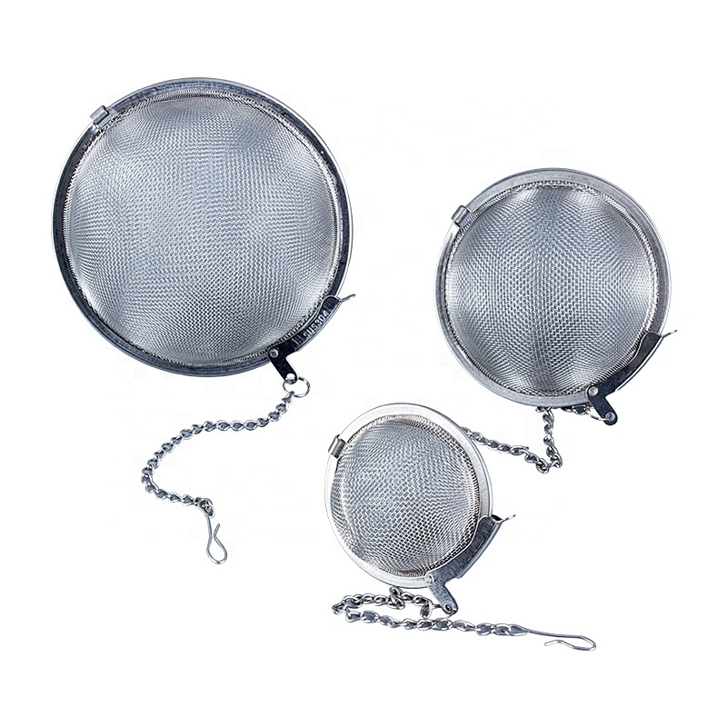 Three Size Food Grade 304 Stainless Steel Wire Mesh Loose Tea Leaves Infuser