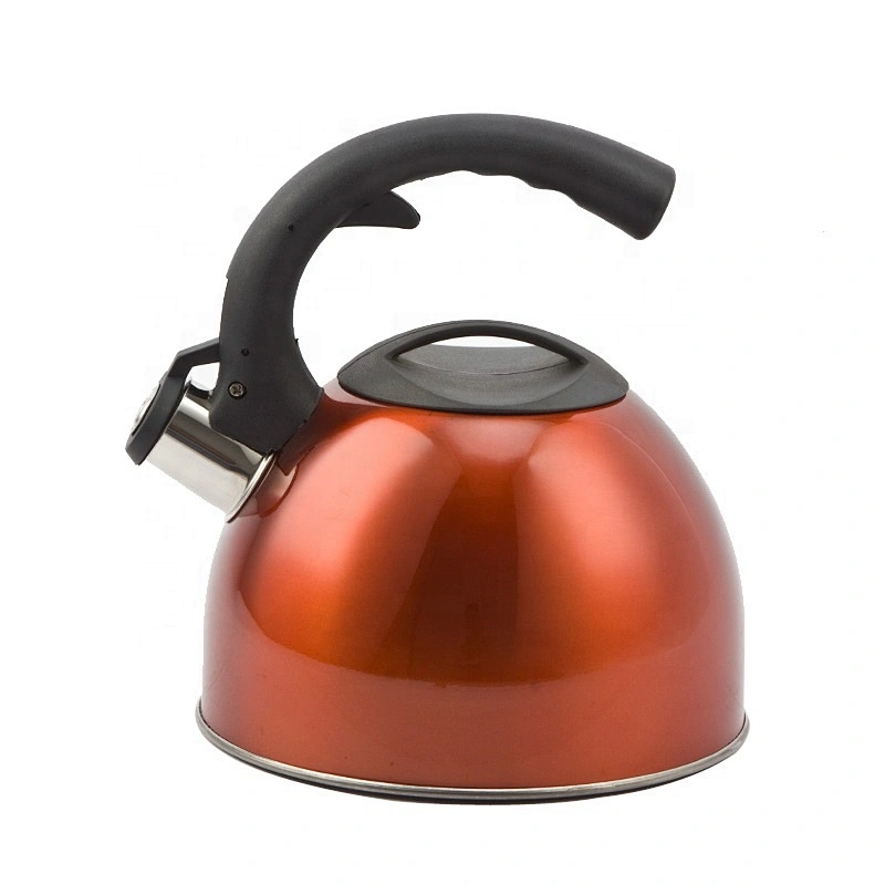 3 litre colorful commercial non-electric tea kettle teapot zinc alloy whistling kettle with silicone handle for stovetop
