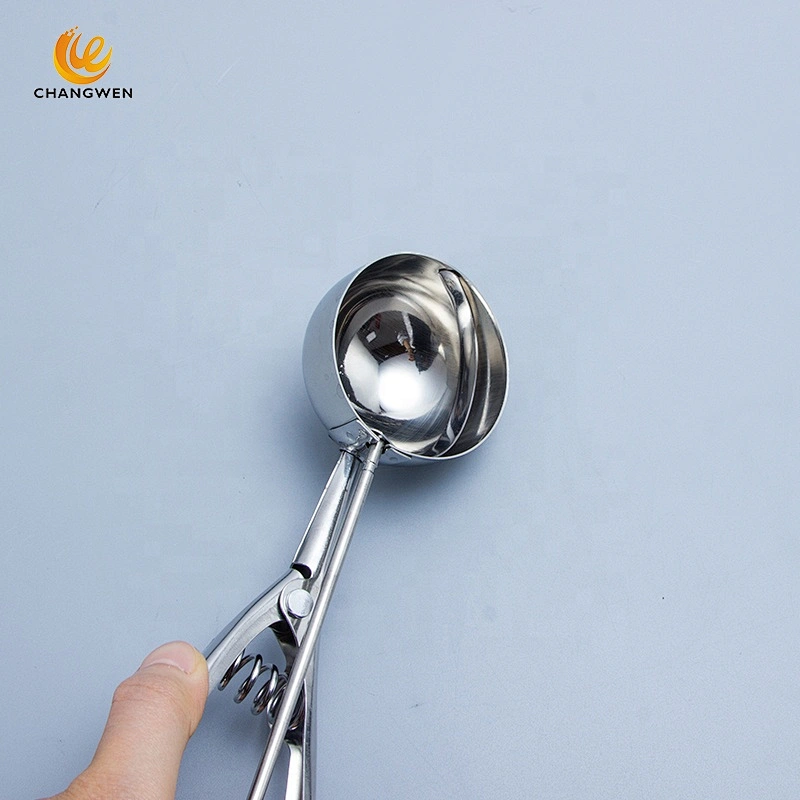 Hot sale 3 size multipurpose melon scoop cookie scoop stainless steel ice cream scoop with trigger release