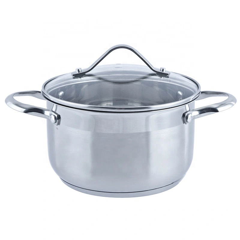 2019 New 6pcs  kitchen cooking stainless steel pot cookware sets/single