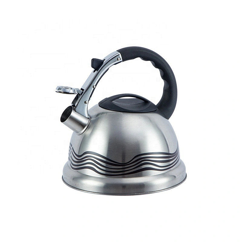3L Stainless Steel Non Electric Teapot, Induction kettle with black bakelite handle