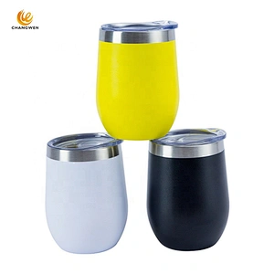 Hot Selling Custom Egg Shape Double Wall Vacuum Insulated Stainless Steel Travel Tumbler Cups for Coffee Wine water
