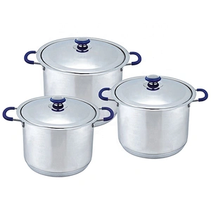 Kitchen chef 6 pcs big size casserole set Stainless Steel Stock Pot Cookware