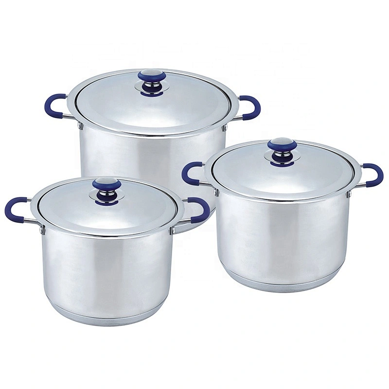 Kitchen chef 6 pcs big size casserole set Stainless Steel Stock Pot Cookware