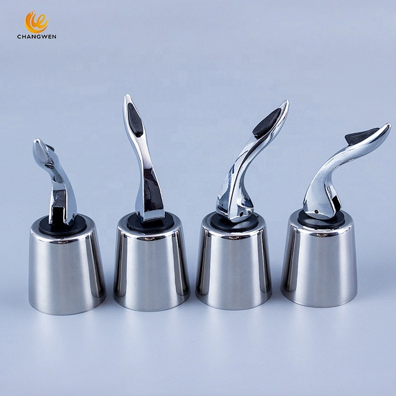 High Quality portable Beverage bottle plug Reusable stainless steel Sealed Storage wine bottle stopper