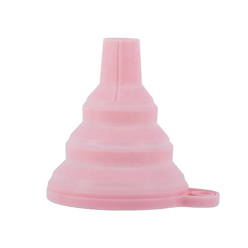 New Design Food Grade Folding Funnel Colorful Silicone Collapsible funnel Silicone Food Funnel for kitchen