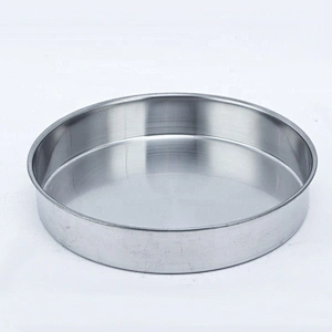 Mirror polished oven round stainless steel baking tray cake pan