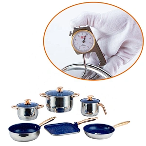 New products South America 9 pcs Stainless steel square frypan with nonstick coating