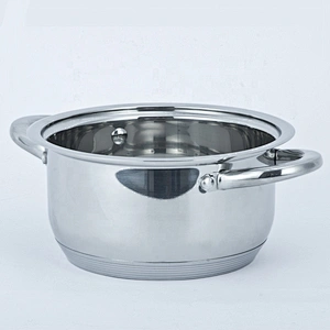 Stairght shape stainless steel casserole with lid mushroom knob