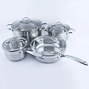 2019 New 6pcs  kitchen cooking stainless steel pot cookware sets/single