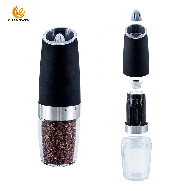 Portable Battery Operated Stainless Steel Automatic Electric Salt And Pepper Mill Grinder for Kitchen