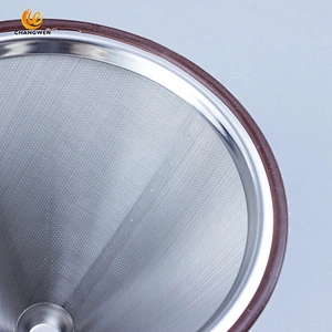 Hot Sale Reusable Cone Paperless Coffee Dripper Stainless Steel Portable Coffee Filter Maker