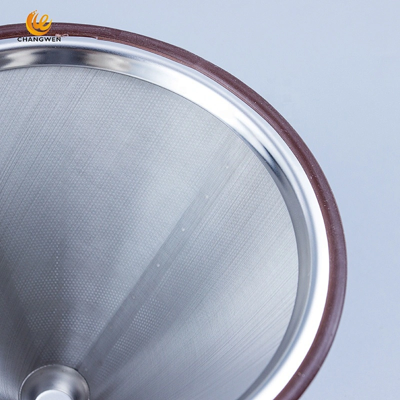 Hot Sale Reusable Cone Paperless Coffee Dripper Stainless Steel Portable Coffee Filter Maker