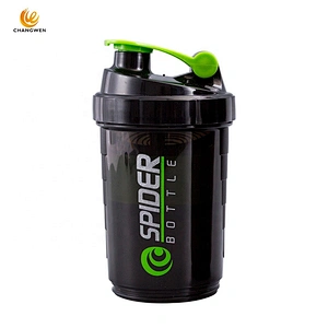 Wholesale Customized 500ML Three-layer drink water bottle plastic water bottles protein shaker bottle