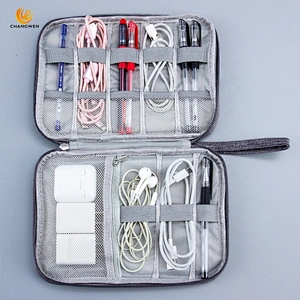 Portable Multi-function Waterproof Electronics Accessories Storage Case USB Cable Organizer Bag