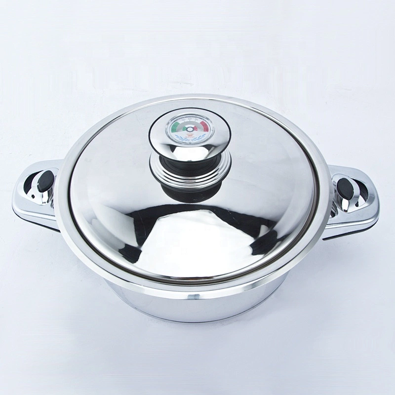 Factory price 16pcs kitchen use cook wares cookware set with thermo knob ss lid