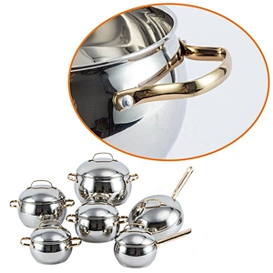 12pcs apple shape casserole cookware stainless steel cookware set