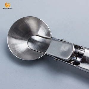 Wholesale high quality stainless steel ice cream scoop cookie scoop with comfortable handle