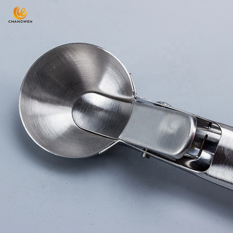 Wholesale high quality stainless steel ice cream scoop cookie scoop with comfortable handle
