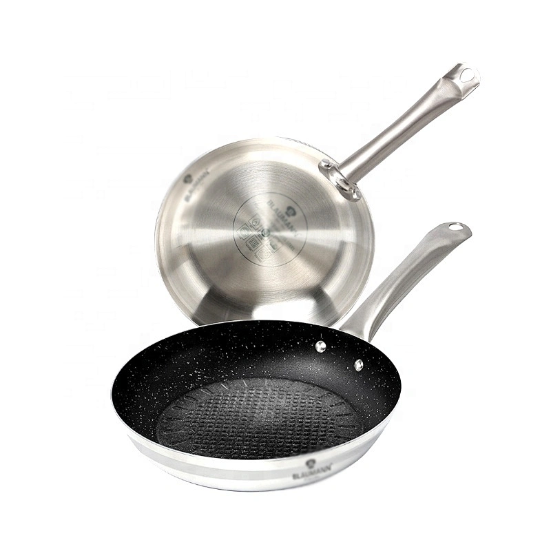 Stainless Steel Nonstick cookware Fry Pan with Nonstick Coating Capsule Bottom for East Europe