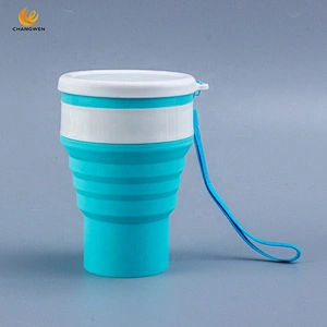 Outdoor High Quality Custom Silicone Collapsible Coffee Cup Retractable Foldable Coffee Cup Silicone Cup For Travel