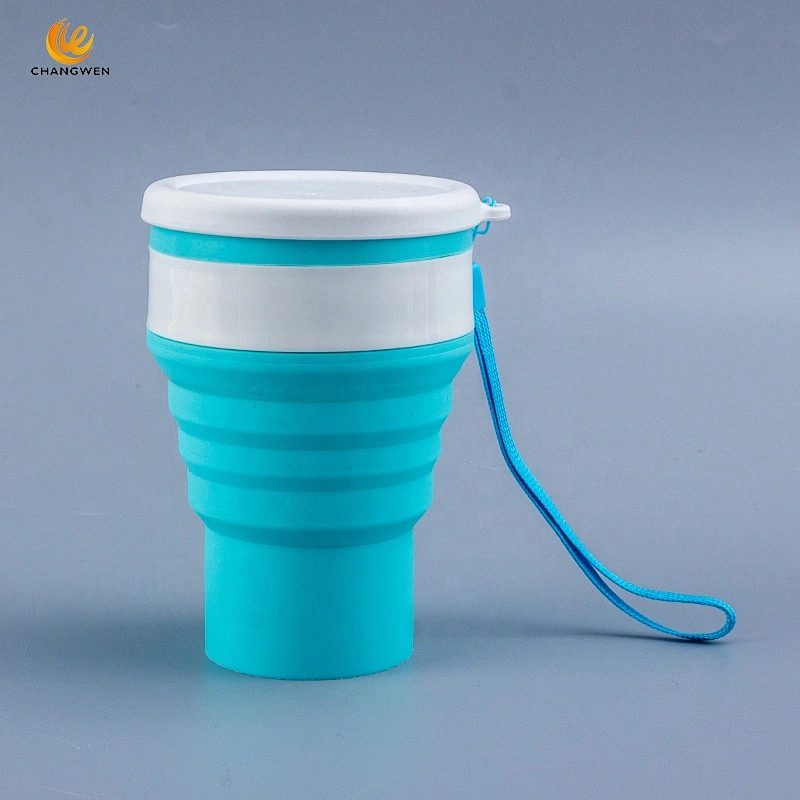 Outdoor High Quality Custom Silicone Collapsible Coffee Cup Retractable Foldable Coffee Cup Silicone Cup For Travel