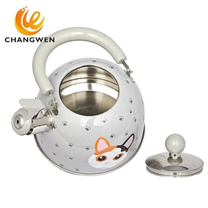 2L  Whistling Kettle Tea Pot Stovetop Induction Stainless Steel Water Kettle With Color Paint
