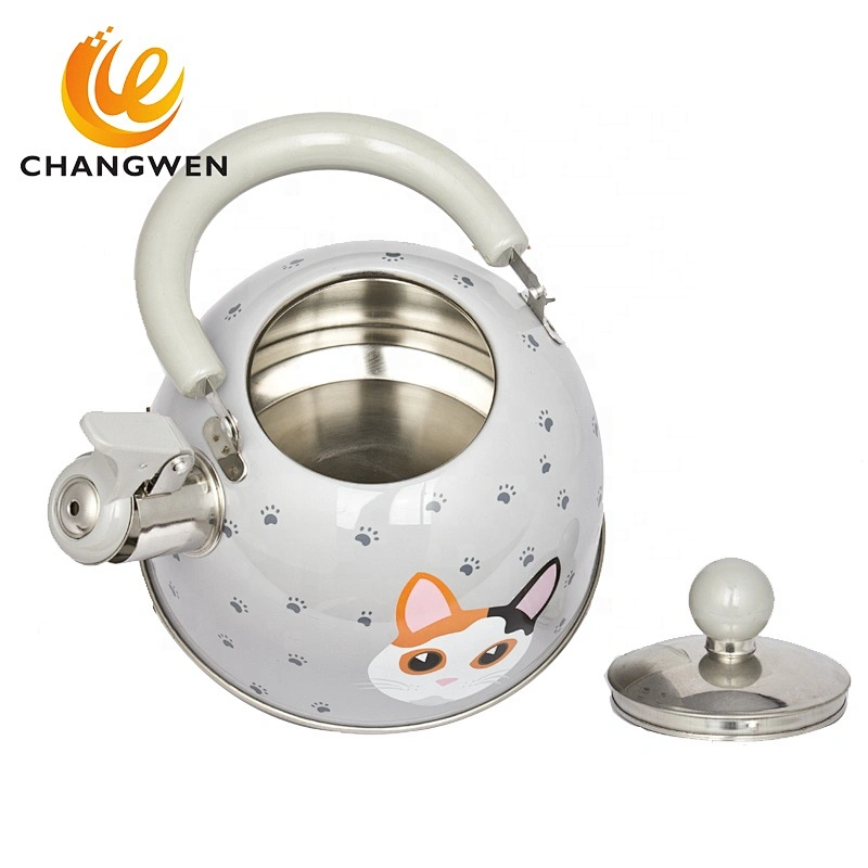 2L  Whistling Kettle Tea Pot Stovetop Induction Stainless Steel Water Kettle With Color Paint