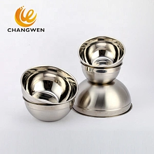 Stainless steel mixing bowls with silicone cover