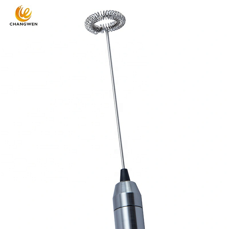 kitchen accessories battery powered stainless steel electric milk frother for coffee