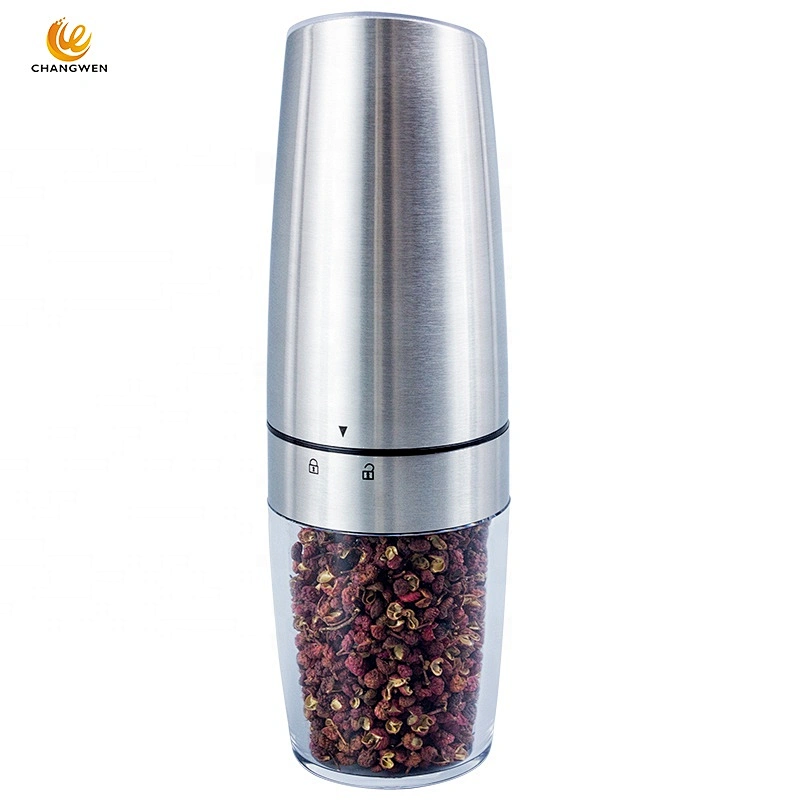 Amazon Hot sale Battery Operated Electric Salt and Pepper Grinder Pepper Mill with Blue LED Light