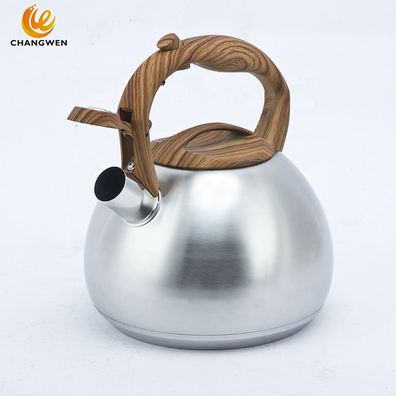 Solid color rubber paint kettle handle stainless steel whistling kettle
