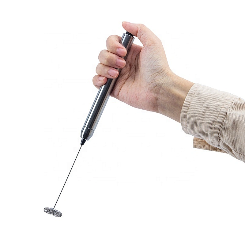 kitchen accessories battery powered stainless steel electric milk frother for coffee
