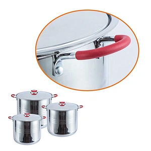 Kitchen chef 6 pcs big size casserole set Stainless Steel Stock Pot Cookware