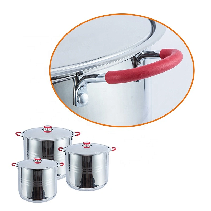 Kitchen chef 6 pcs big size casserole set Stainless Steel Stock Pot Cookware