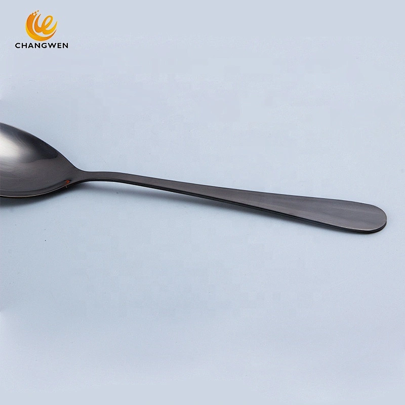 Mirror Polishing Rose Gold Flatware Black 304 Stainless Steel Metal Cutlery Set