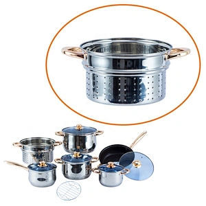 12 pcs Cooking pot kitchenware cookware sets stainless steel cookware