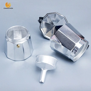 High quality classical style Eco-friendly Aluminum Espresso Stovetop coffee maker moka coffee Pot