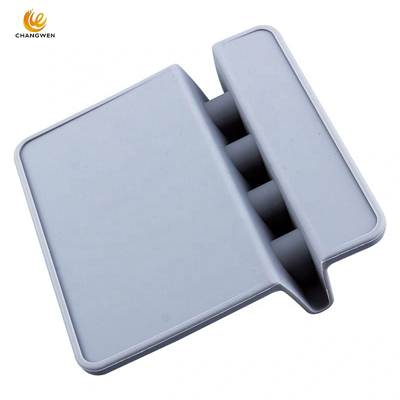 Wholesale Non-Stick Food Grade Silicone Soup Spoon Stand Kitchen Utensil Holder