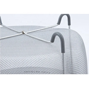 Stainless Steel Wire Mesh Containers Metal Mesh Kitchen Vegetable Storage holder Baskets Laundry Basket