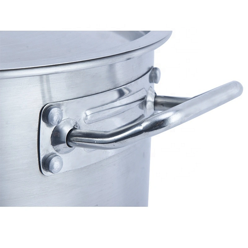 Hot Stainless Steel Stockpot Cooking Pot  Encapsulated Bottom With Lid